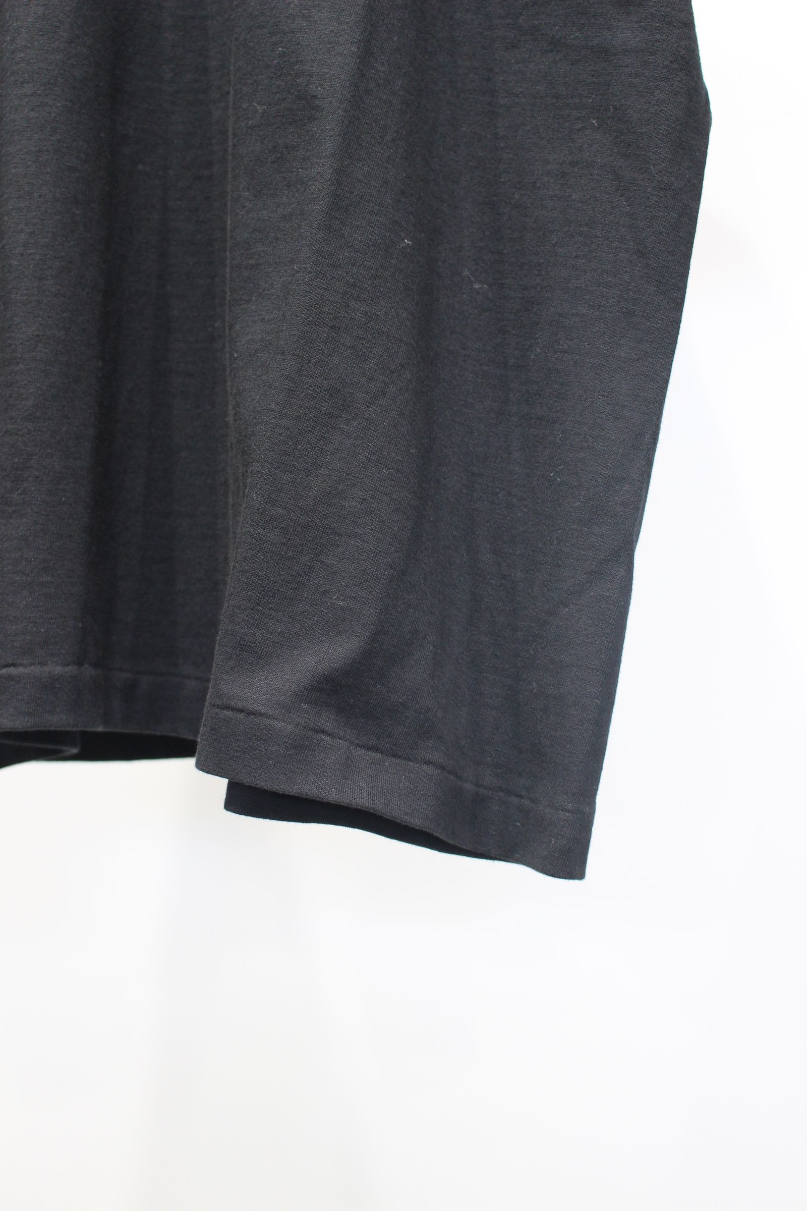SEA ISLAND TOMPKINS LOOP JERSEY HYPER BIG BINDER NECK TUBE TEE | BLACK | カットソー