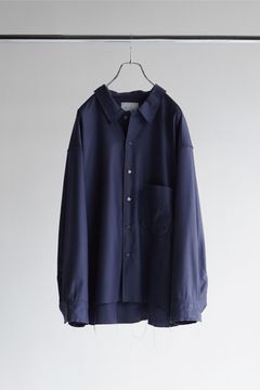 WOOL FLANNEL SHIRT/NAVY