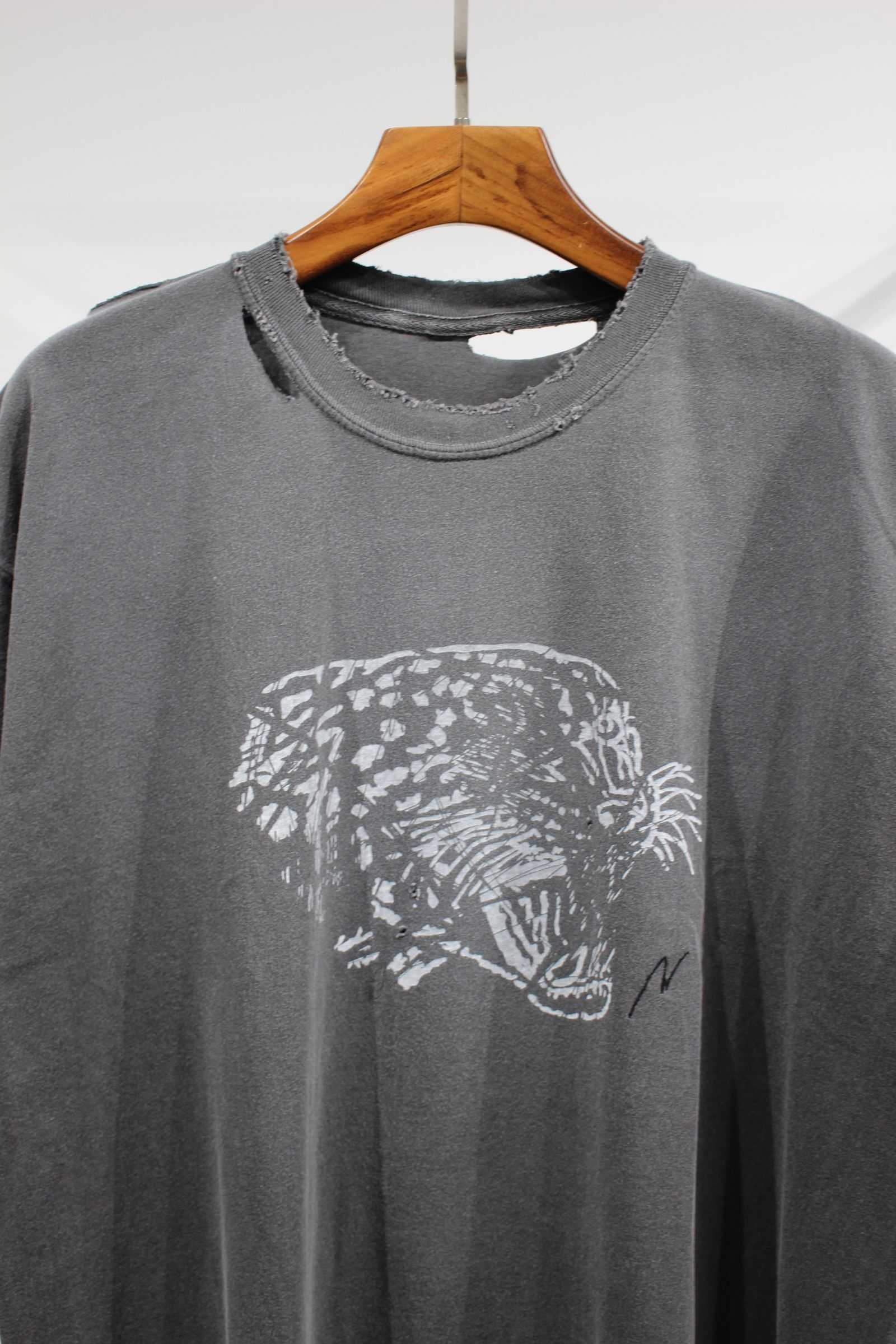 ANCELLM アンセルムAGING LEO T-SHIRT(BLACK) - Tシャツ/カットソー