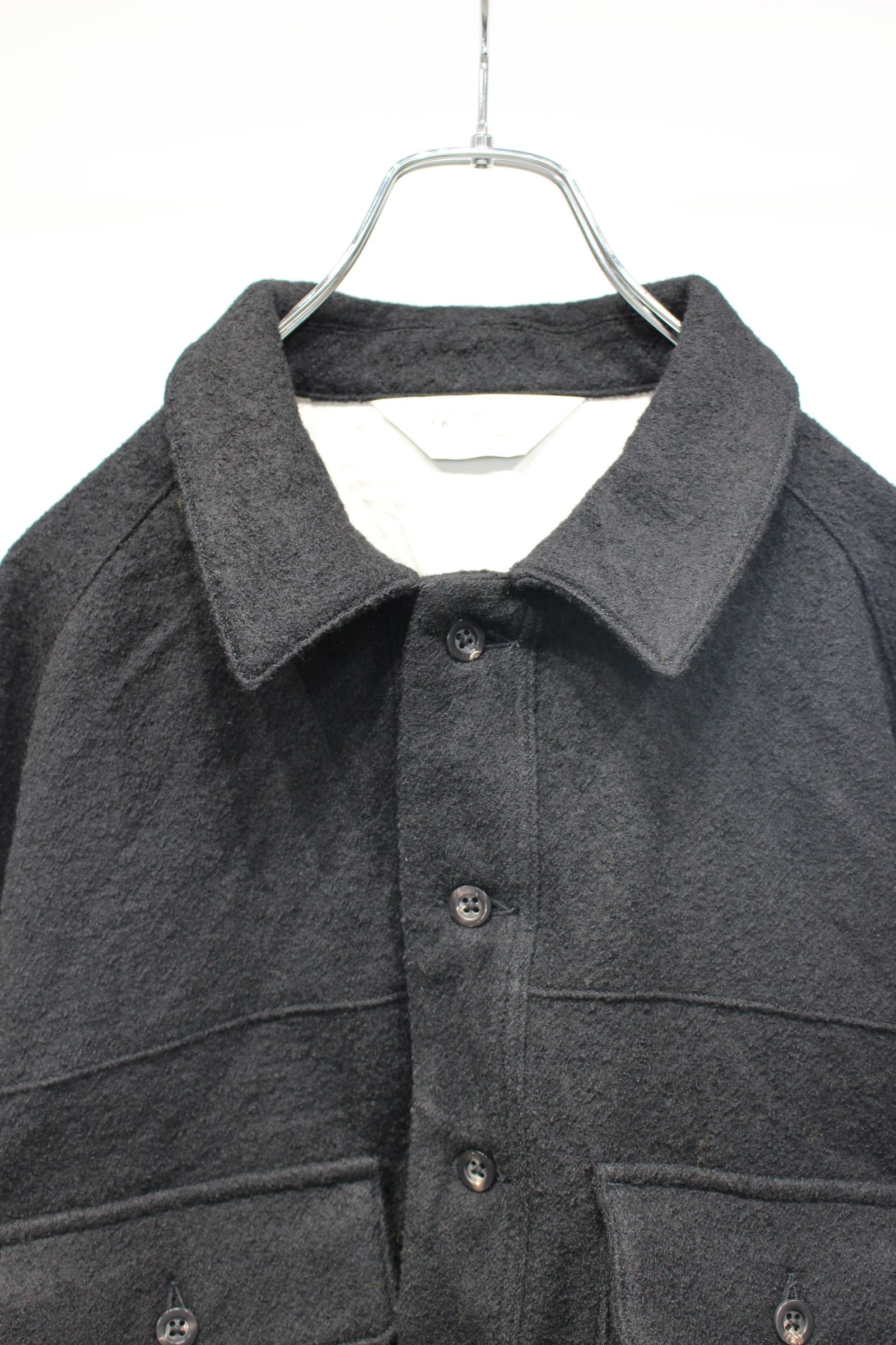 [ラスト1点] SHRINK WOOL LAYERING JACKET | BLACK | レイヤリングジャケット