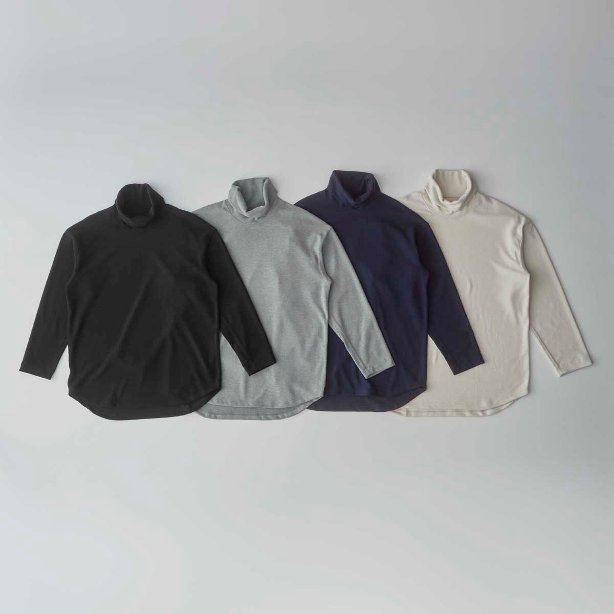 [ラスト1点] PREMIEREWARM L/S TEE (turtle-neck) | NAVY | カットソー