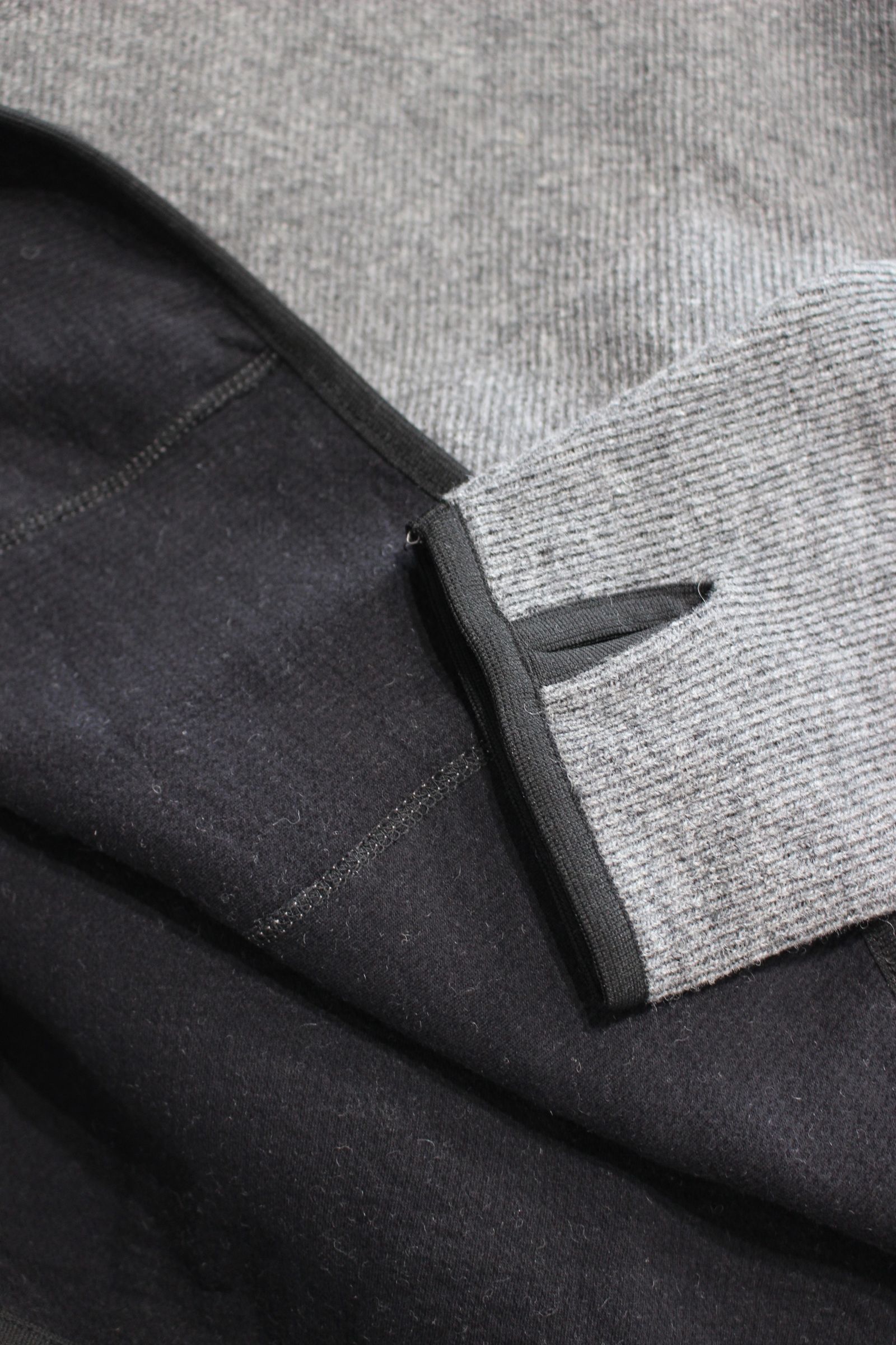 KNIT-SAWN P/O/GRAY