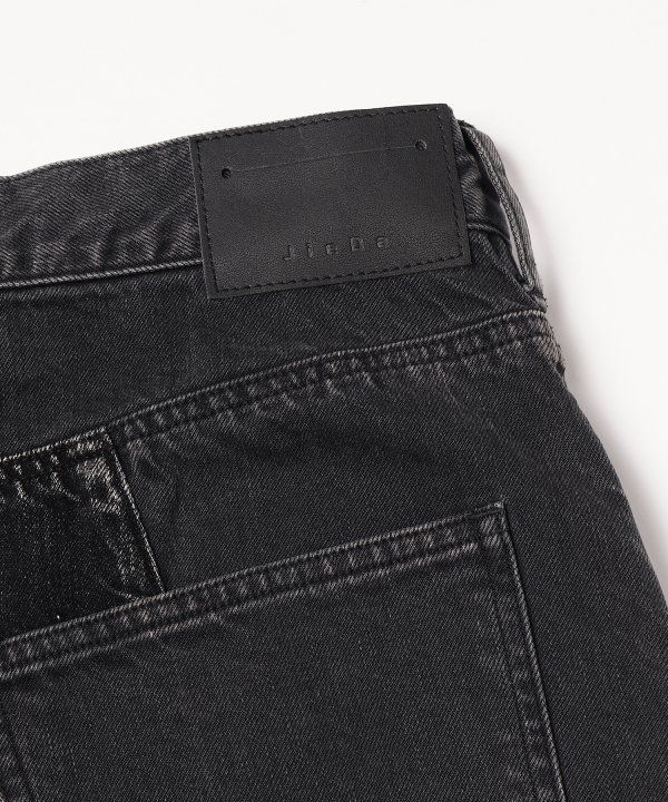 SWITCHING ZIP DENIM PANTS/デニムパンツ/ブラック