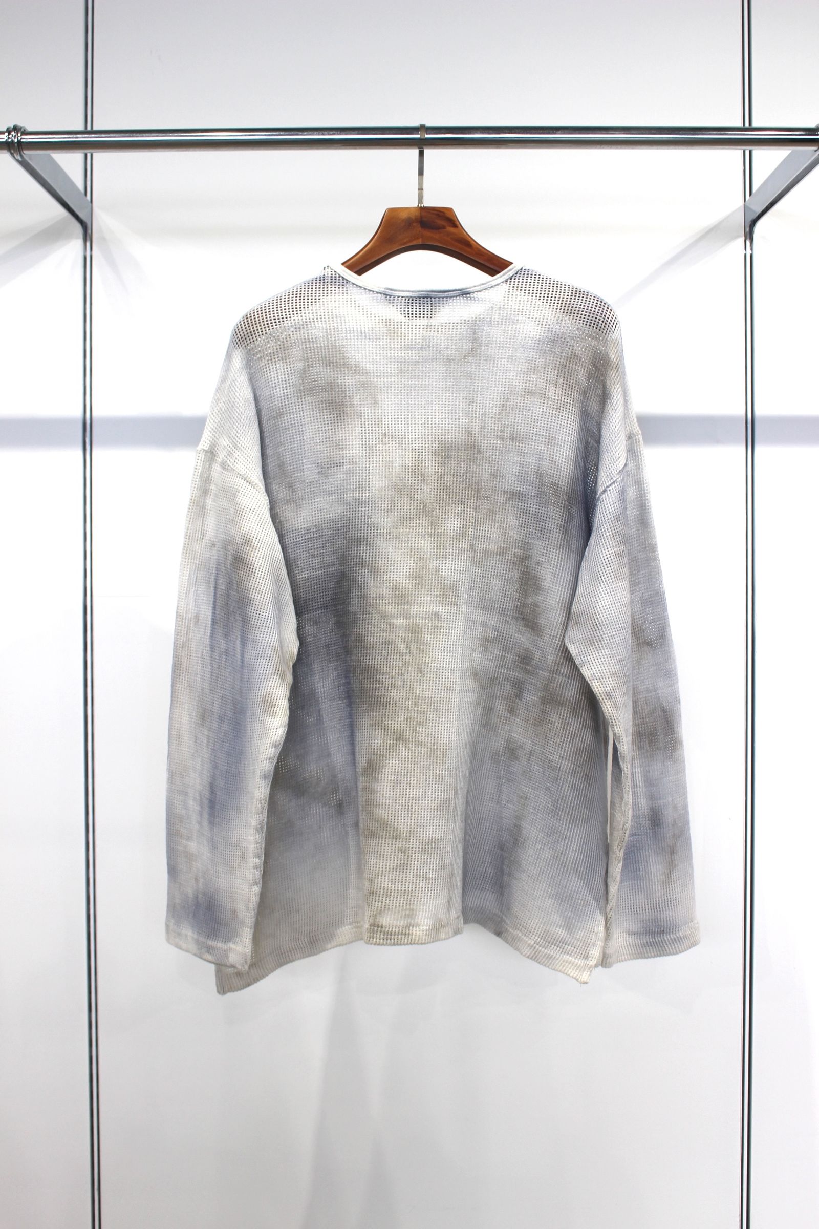 ANCELLM - DYED MESH LS T-SHIRT/NAVY | NapsNote