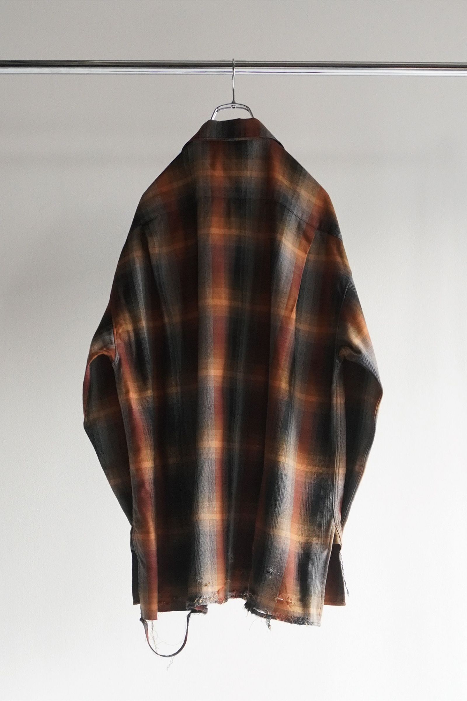 ANCELLM - R/C CHECK CRASH LS SHIRT | RED BLACK | シャツ