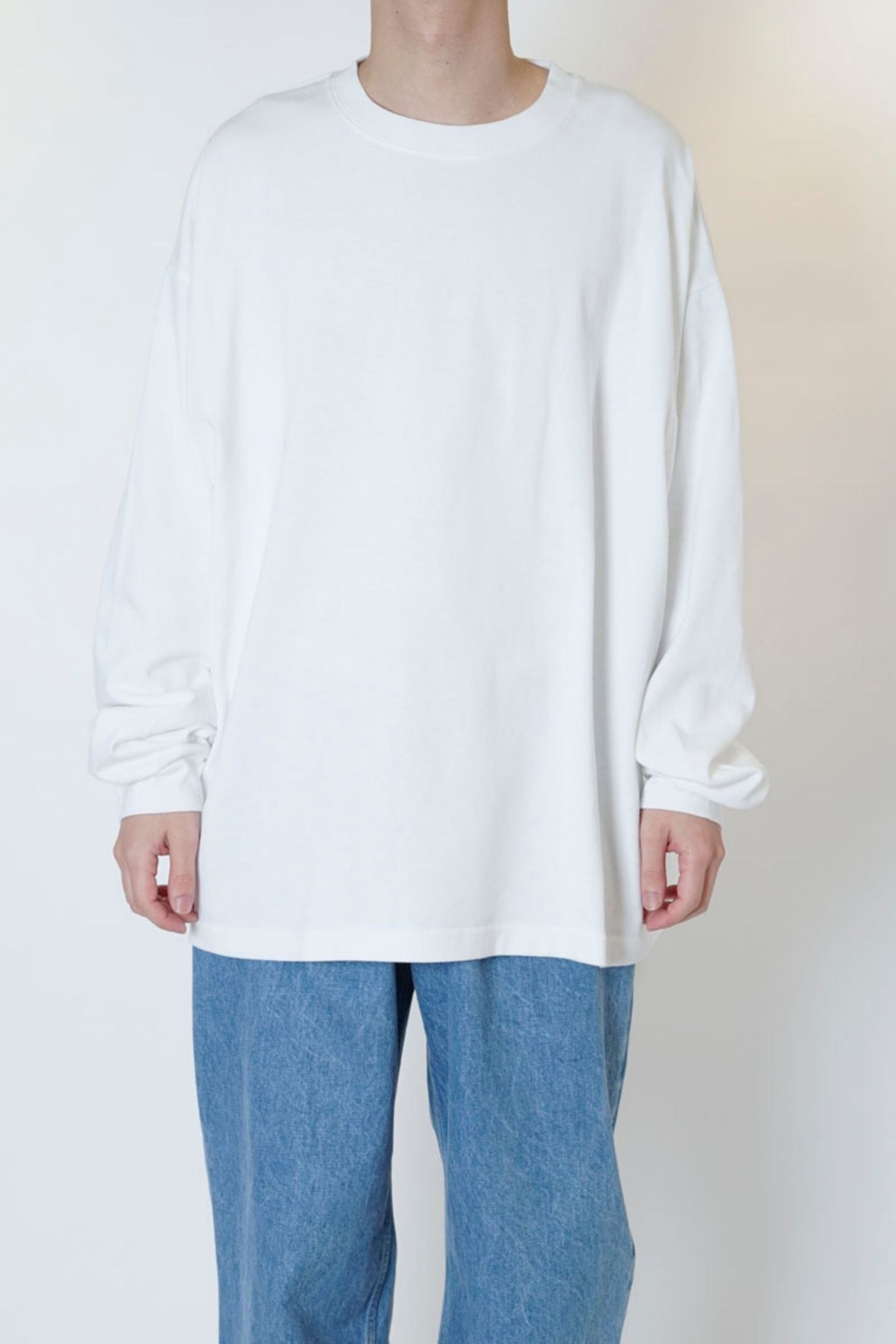 WIDE L/S TEE/WHITE