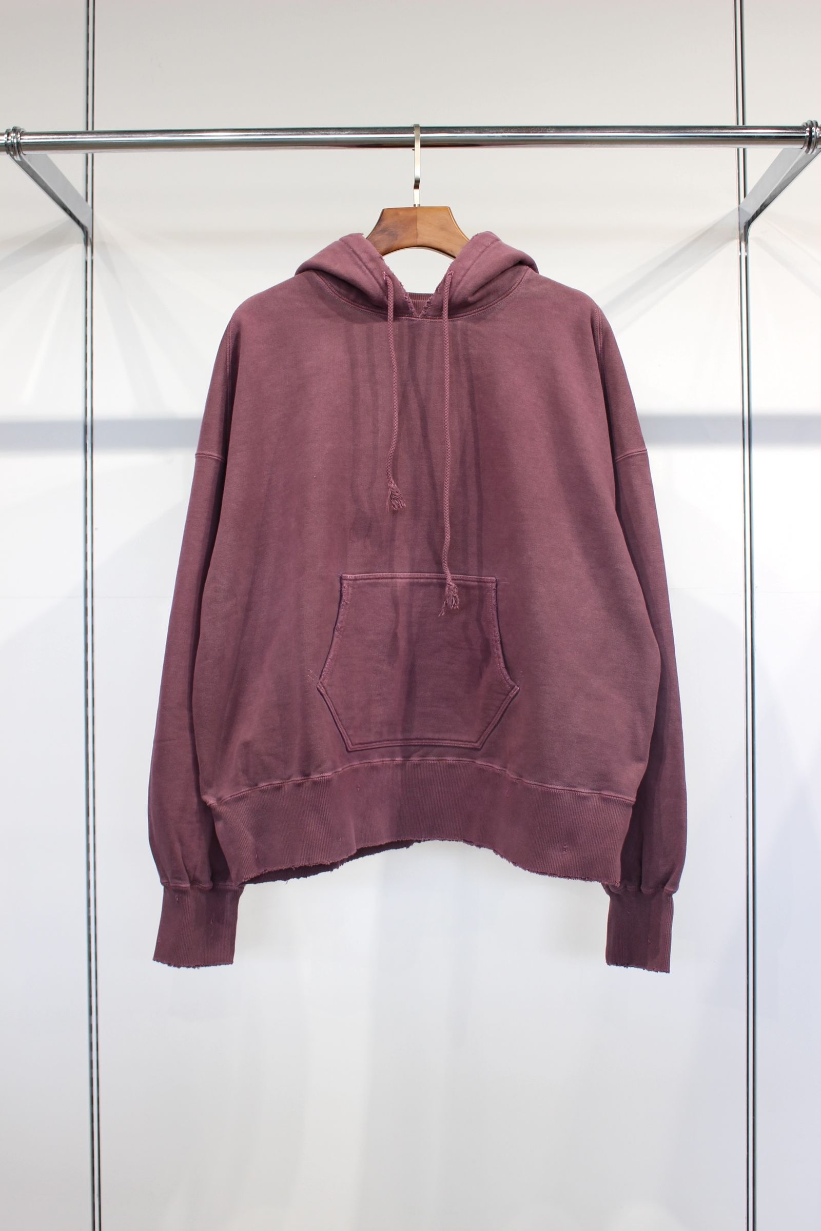 ANCELLM - DYED DAMAGE HOODIE | CHERRY | パーカー | NapsNote