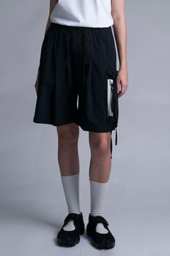 NYLON DYED TAFFETA SHORT PANTS/BLACK