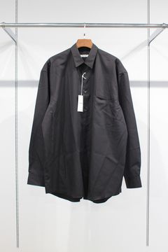 LIMITED HYPER BIG COTTON SILK POPLIN REGULAR COLLAR SHIRTS/BLACK