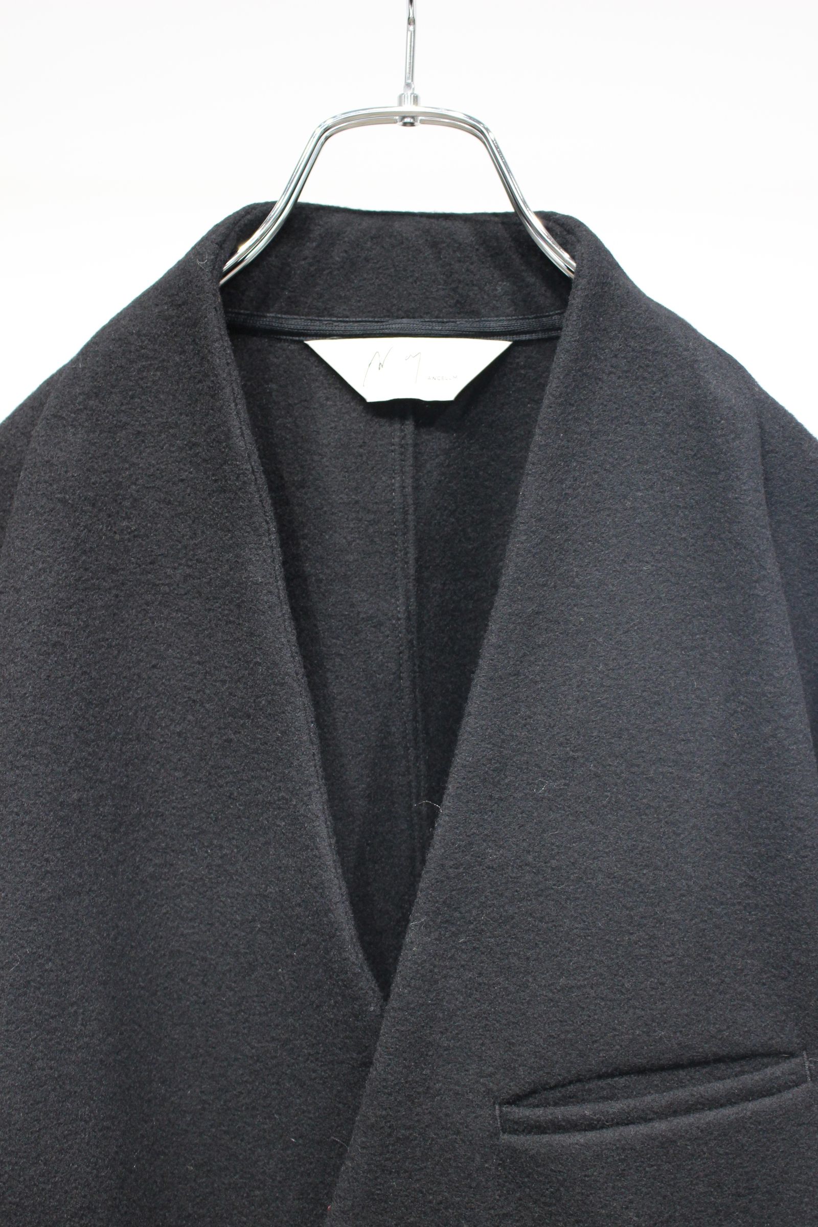 W/CA NO COLLAR DOUBLE JACKET | BLACK | ノーカラージャケット