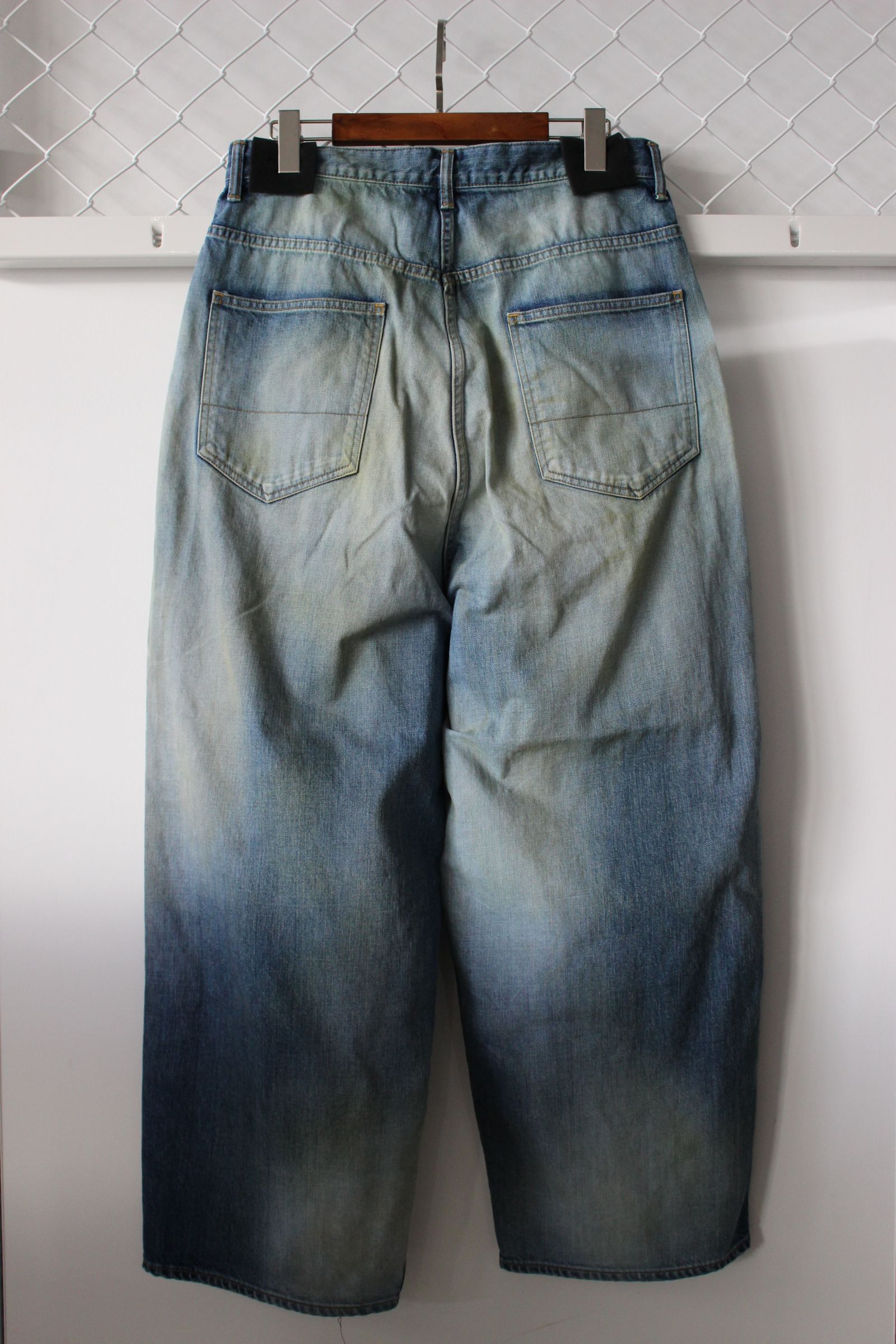 ANCELLM - MIX COLOR WIDE DENIM PANTS/BLACK | NapsNote