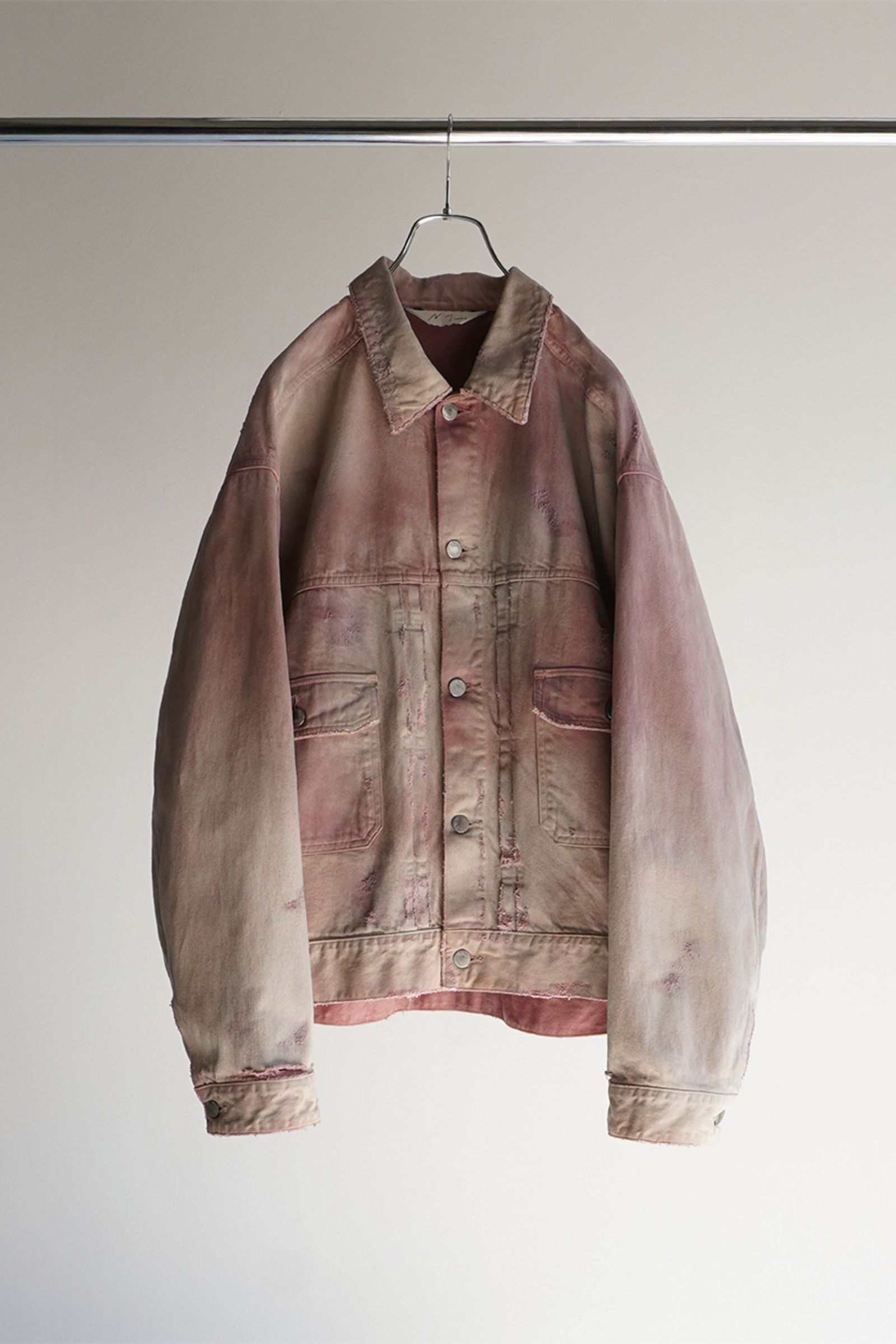 ANCELLM - DAMEGE DENIM JACKET type-2/D.PINK | NapsNote