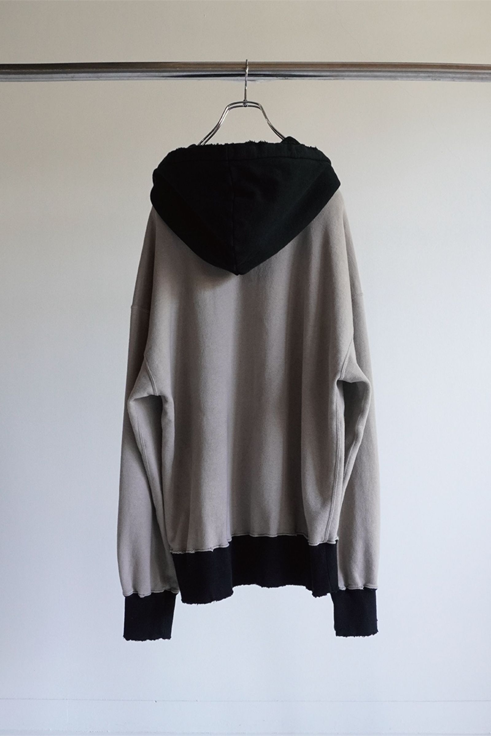 2TONE AGING HOODIE/DUSKY PURPLE-BLACK