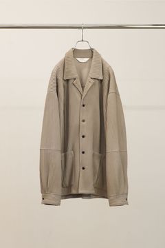 WRINKLED STRIPE SHIRT | GREIGE | シャツジャケット