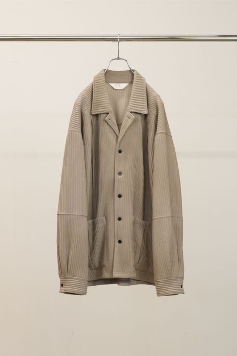WRINKLED STRIPE SHIRT | GREIGE | シャツジャケット