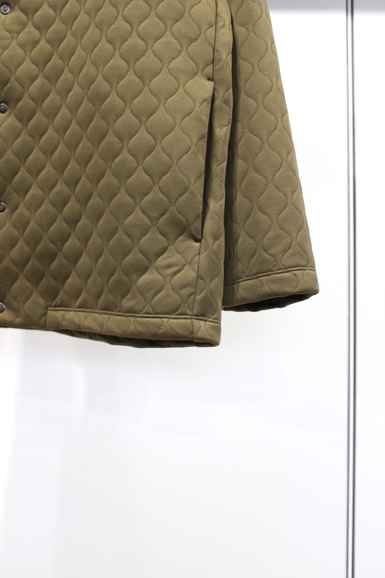 SNAP BUTTON CARDIGAN -quilting-/OLIVE