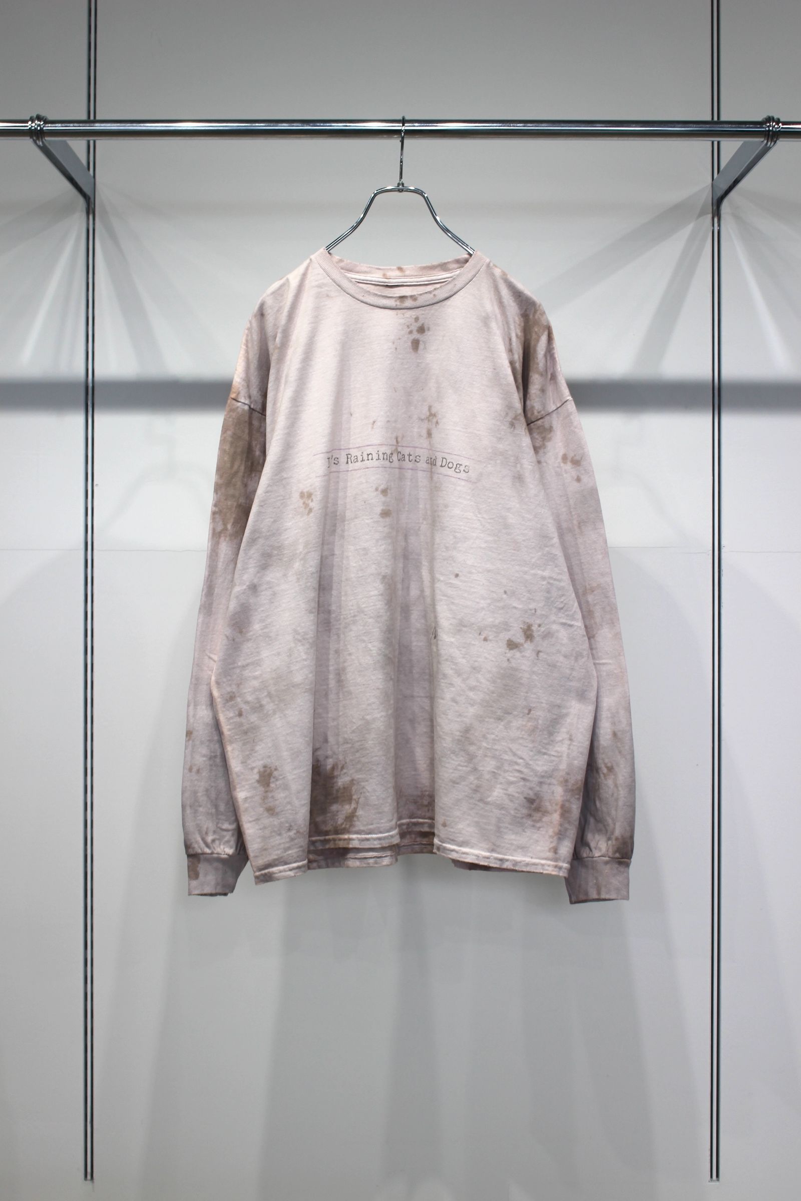 [ラスト1点] UNEVENNESS CATS AND DOGS LS | BLACK | カットソー