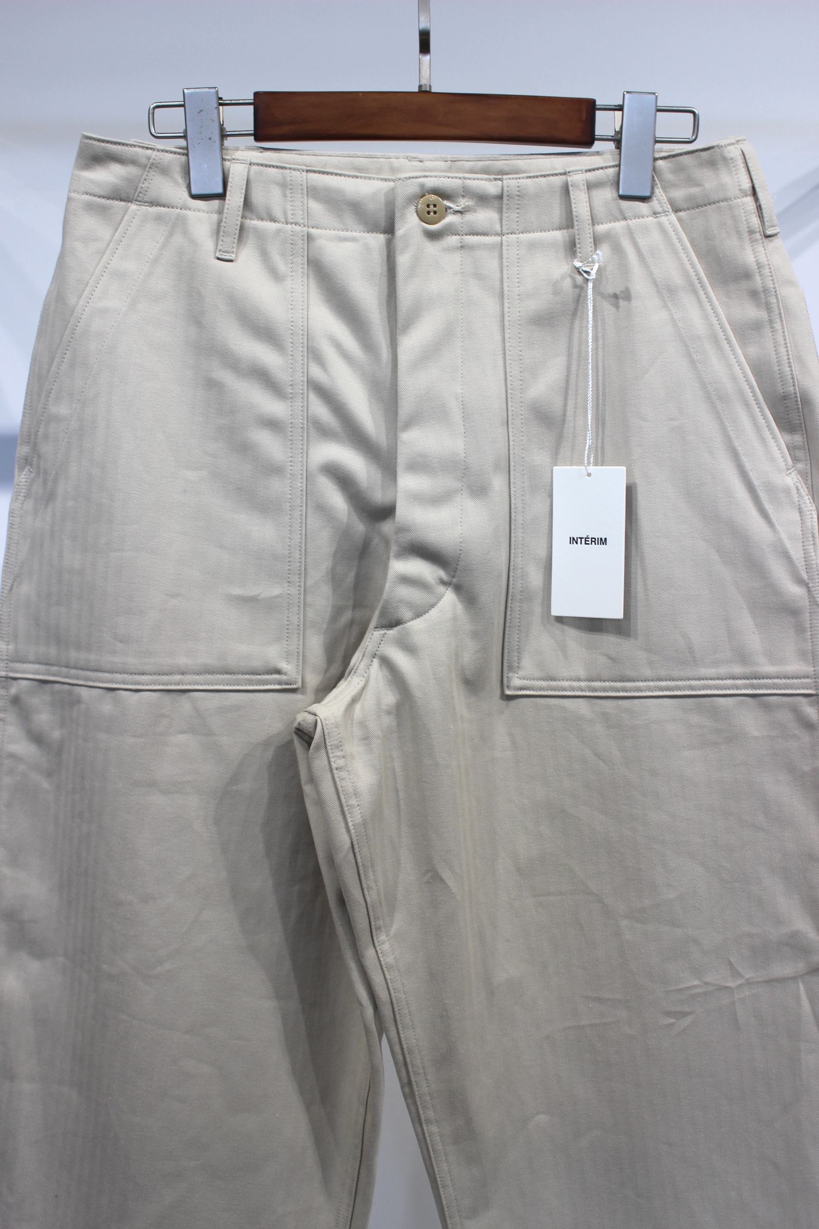ORGANIC COTTON HBT TWILL BAKER PANTS/IVORY
