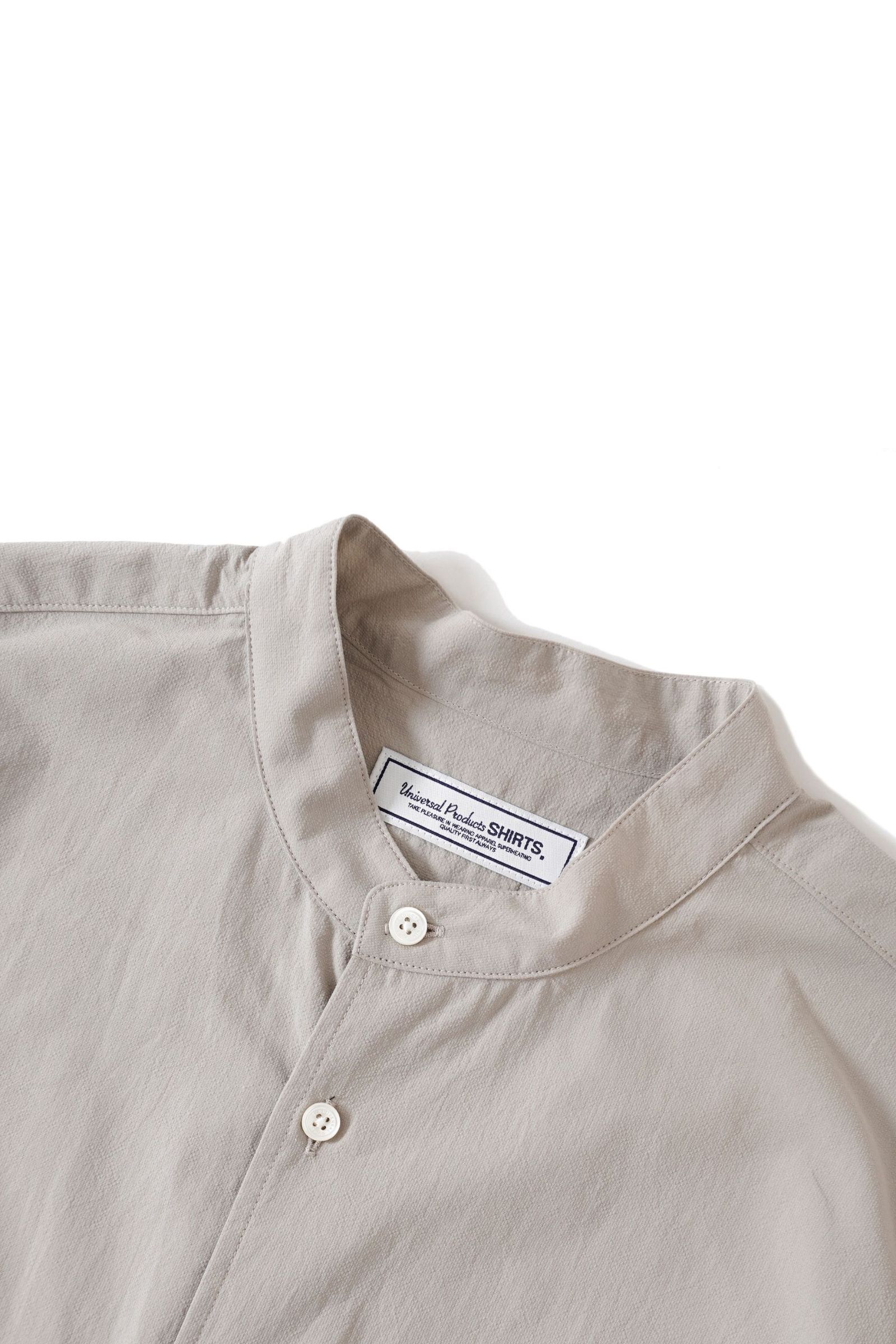 UNIVERSAL PRODUCTS - SEERSUCKER BAND COLLAR SHIRT/シャツ | NapsNote