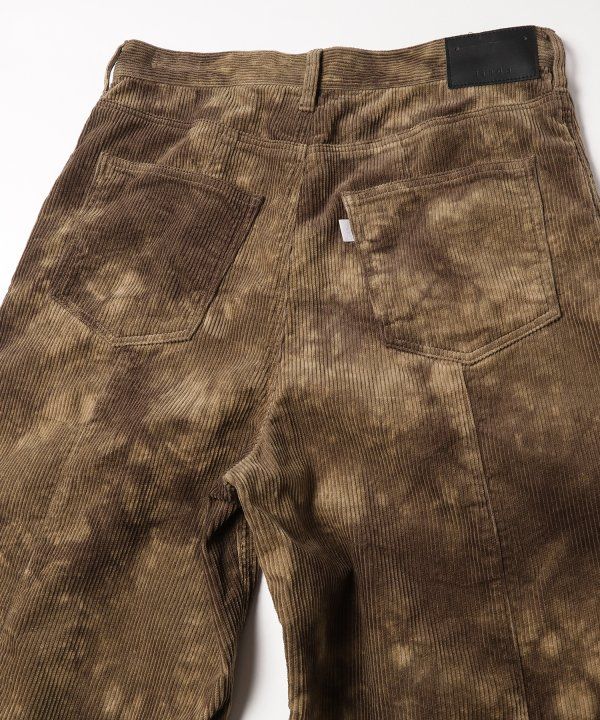 [ラスト1点] SWITCHING ZIP DYDE CORDUROY PANTS | KHAKI | コーデュロイパンツ