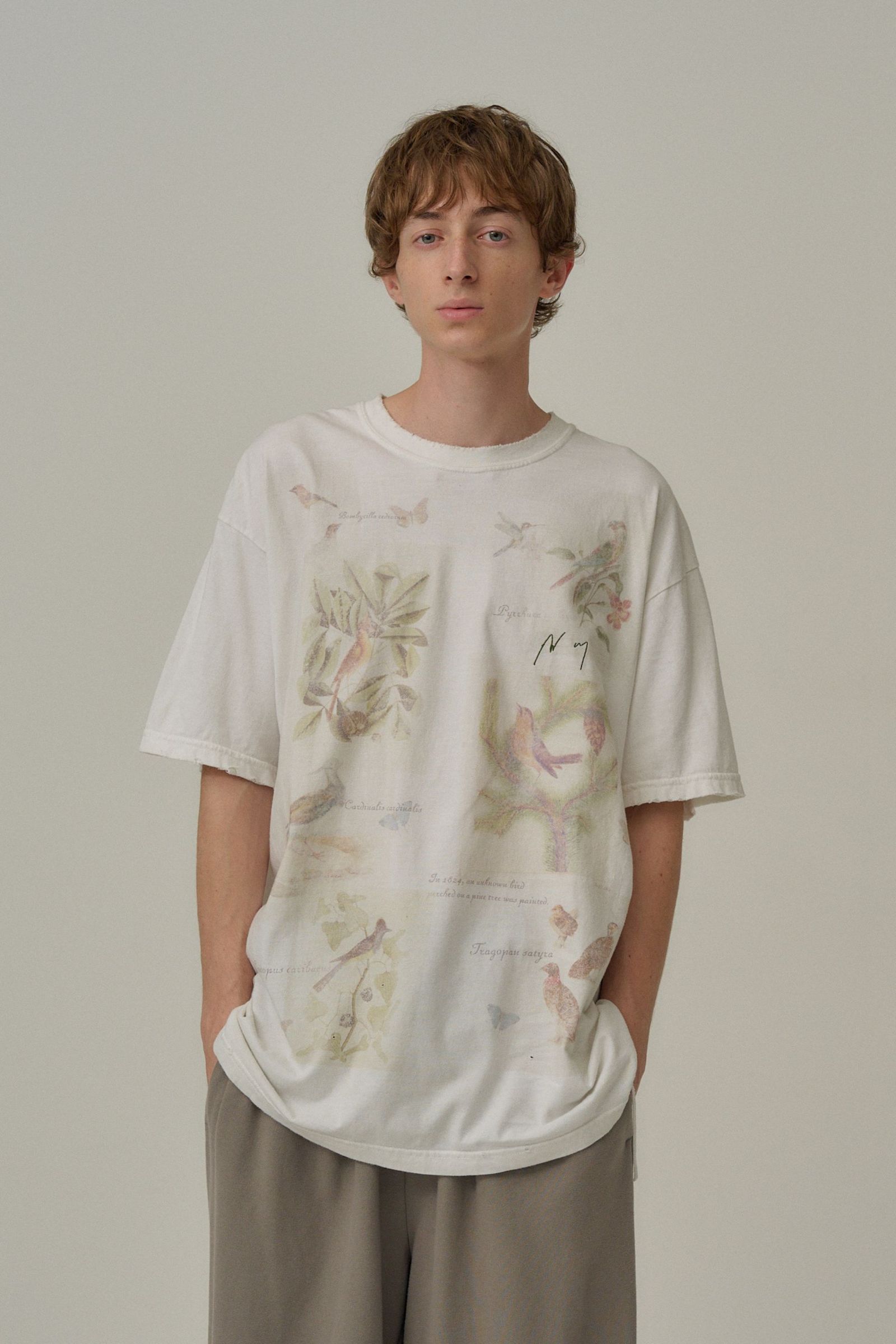 BIRD ENCYCLOPEDIA T-SHIRT | WHITE | カットソー