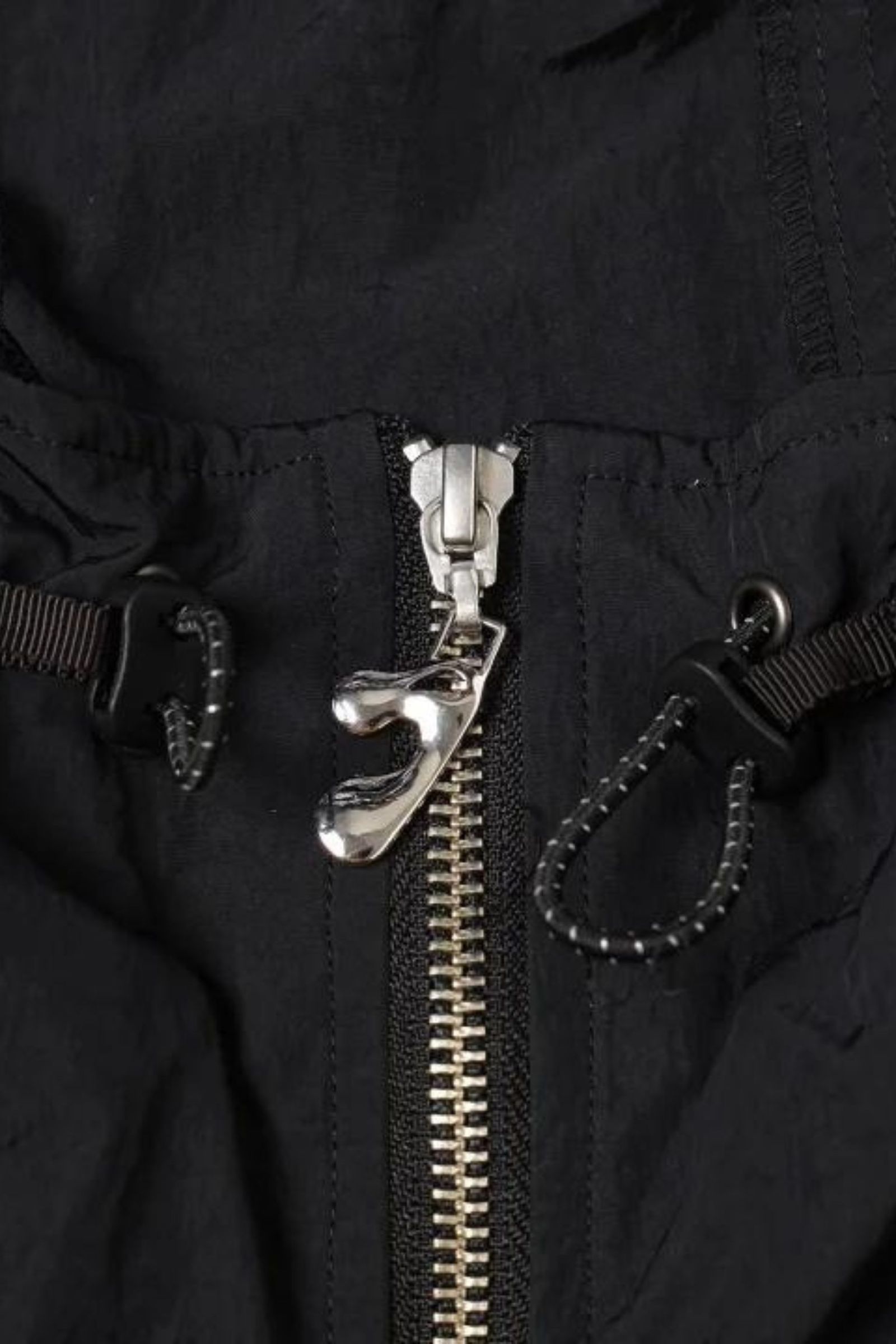 JieDa - [ラスト1点] ZIP UP NYLON HOODIE | BLACK | ナイロン