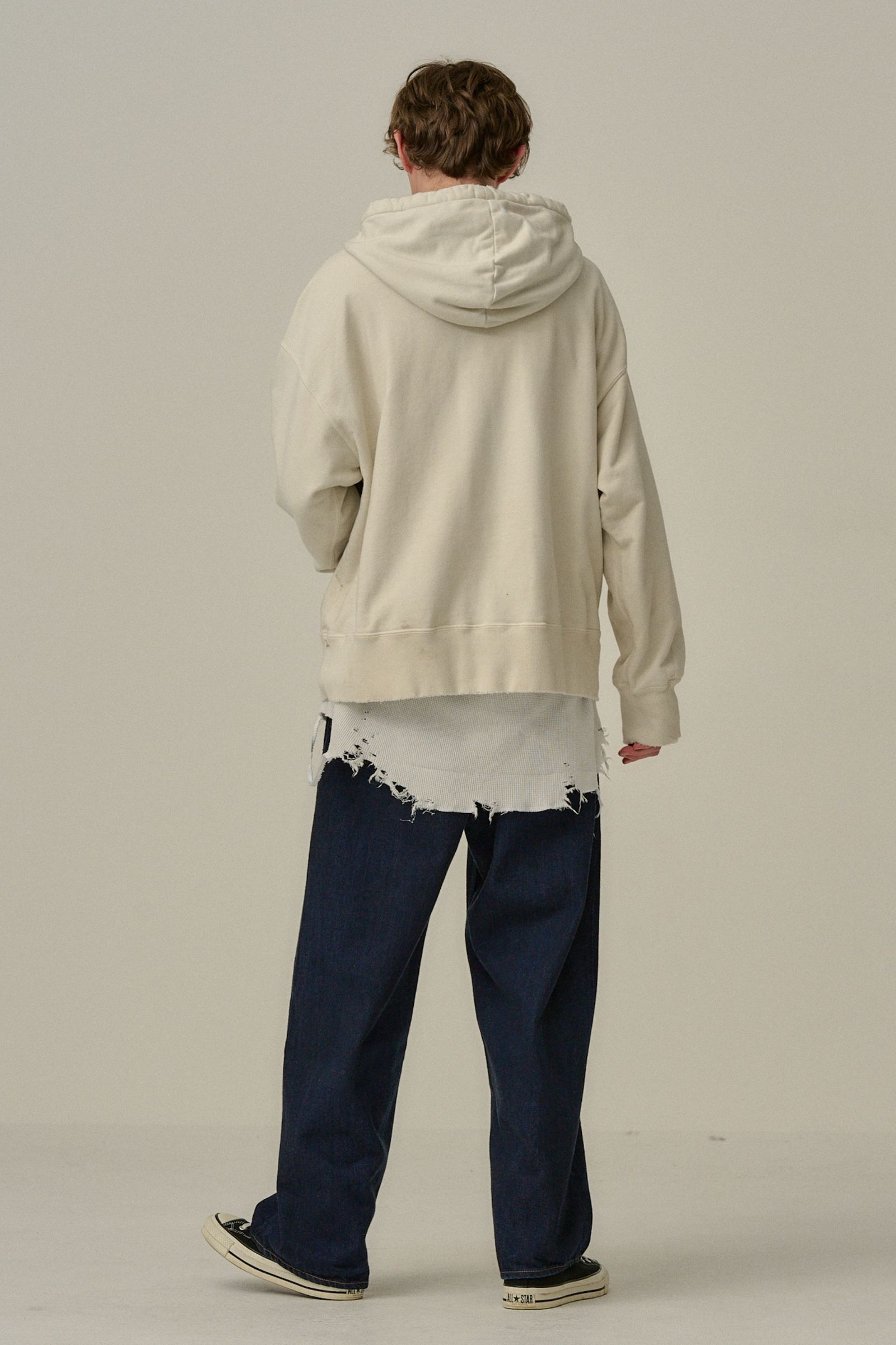 HALF ZIP HOODIE | GRAY | フーディー