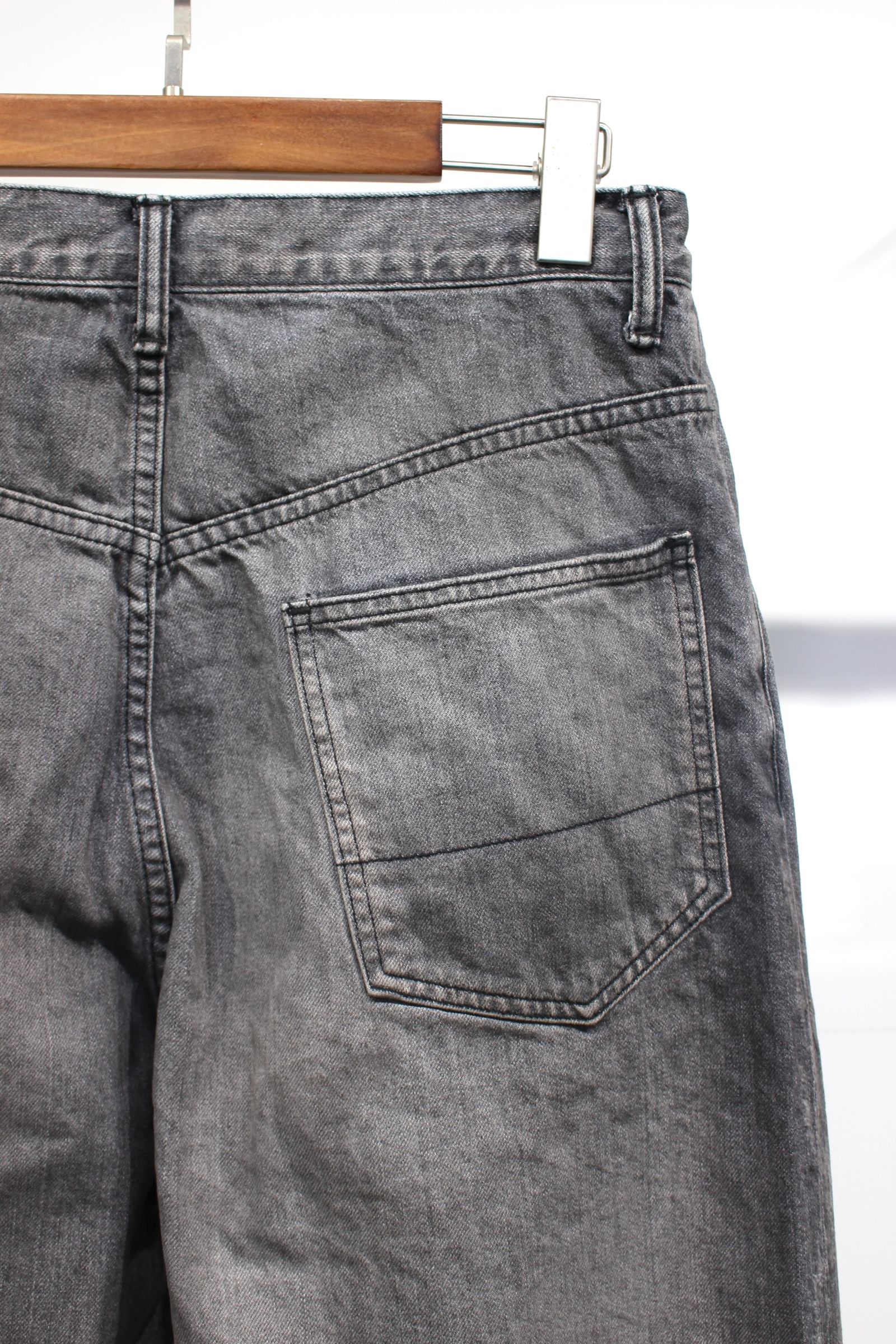 AGING STRAIGHT 5P DENIM PANTS | BLACK | デニム