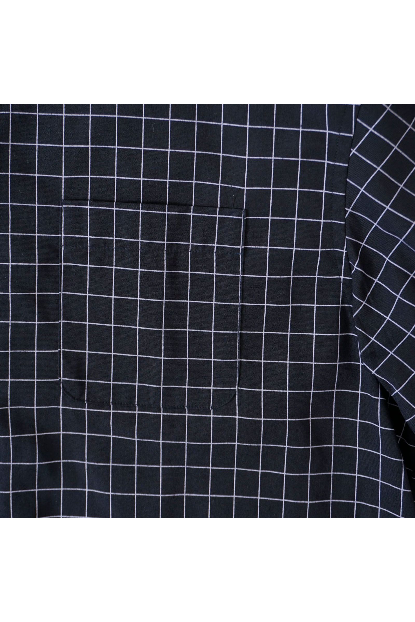 UNIVERSAL PRODUCTS - LINEN WINDOWPANE CHECK S/S SHIRT/D.NAVY | NapsNote