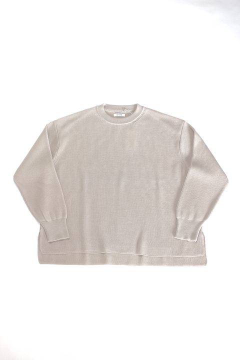 HARD TWISTED WOOL RIB CREW SWEATER/ウールリブニット