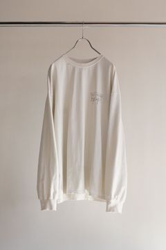 T/RESIDENCE DYED LS T-SHIRT（刺繍・プリント） | WHITE | カットソー
