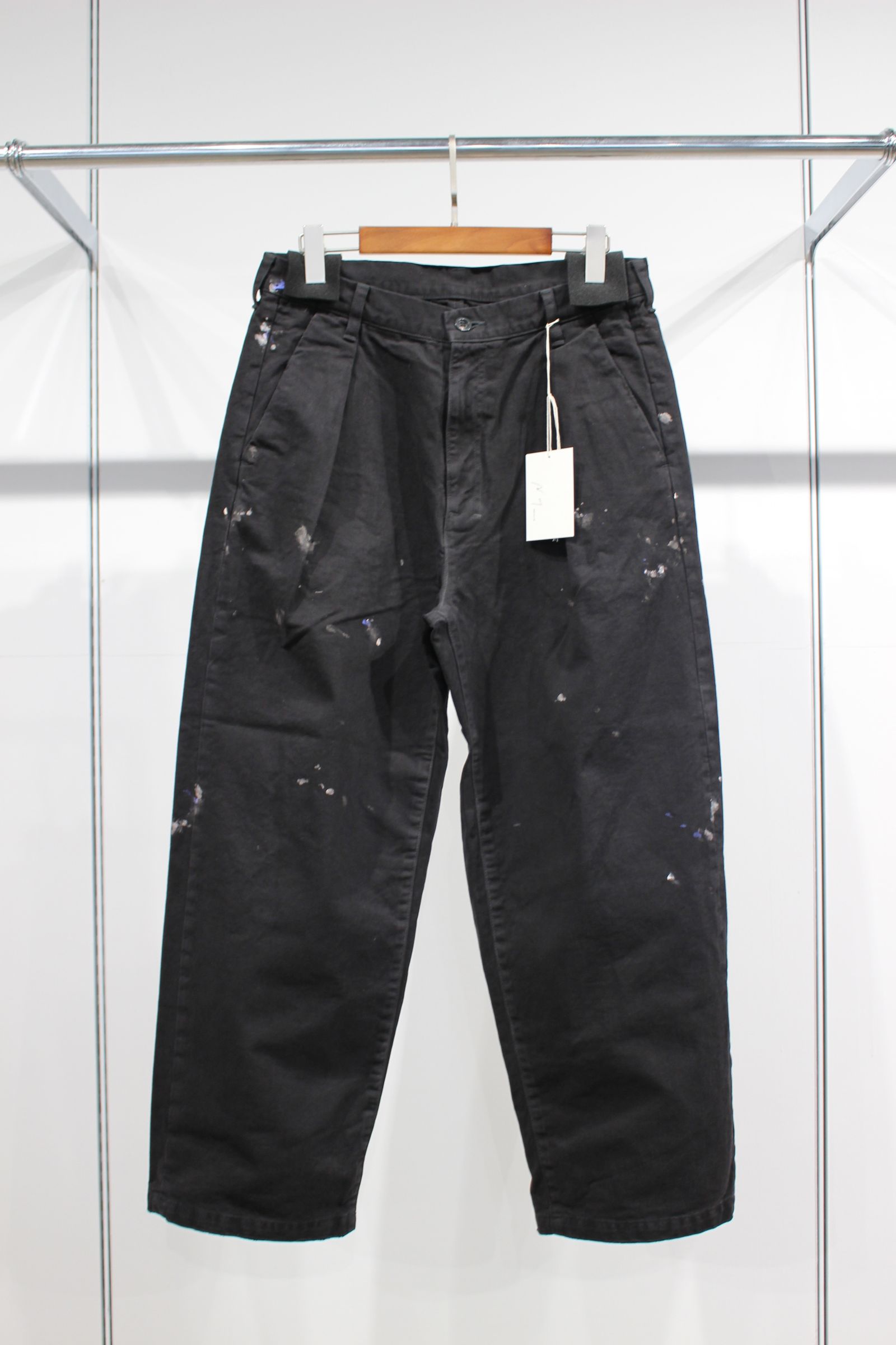 低価格 パンツ TROUSERS(BLACK) CHINO PAINT / ANCELLM パンツ