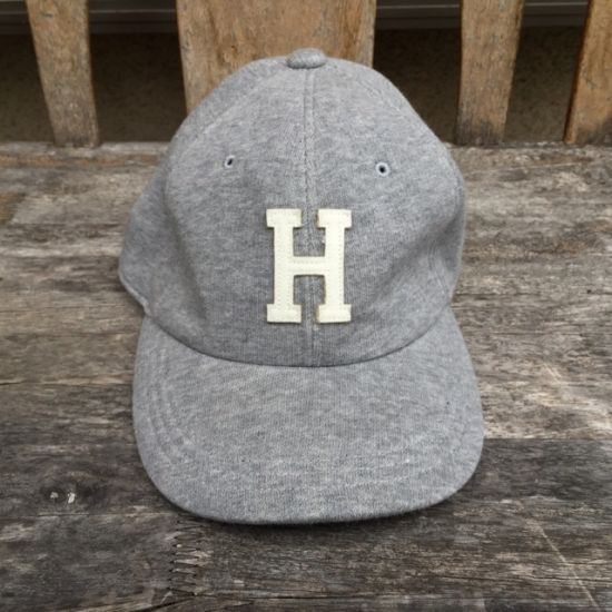 HRR(H.R.REMAKE/エイチアールリメイク)スウェット”H”キャップ グレー×ホワイト