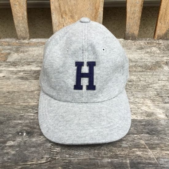 HRR(H.R.REMAKE/エイチアールリメイク)スウェット”H”キャップ グレー×ネイビー
