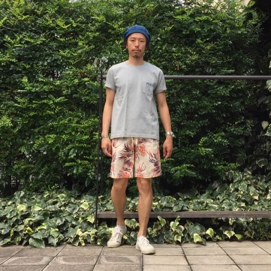 DUKE KAHANAMOKU(デューク・カハナモク)“PINEAPPLE DELIGHT"イージーショートパンツ ベージュ