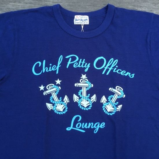 BUZZRICKSON`S(バズリクソンズ) Chief  Petty  Officers  Lounge  Tシャツ ネイビー