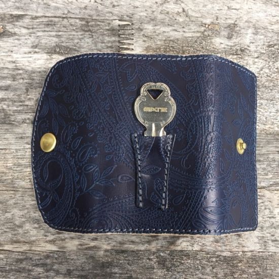 Re.act Leather Works リアクトレザーワークス インディゴレザー キーケース