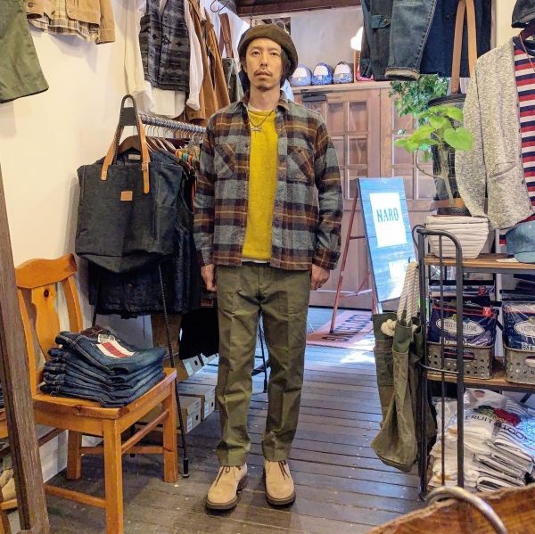 BARNSTORMER(バーンストーマー)ドレスファティーグパンツ ヘリンボーン