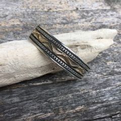 Bruce Morgan(ブルース・モーガン)14K+シルバー スタンプバングル ウェーブ