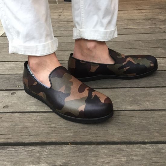 GURANISUTA(グラニスタ) カモフラレザースリッポン 別注ソール仕様