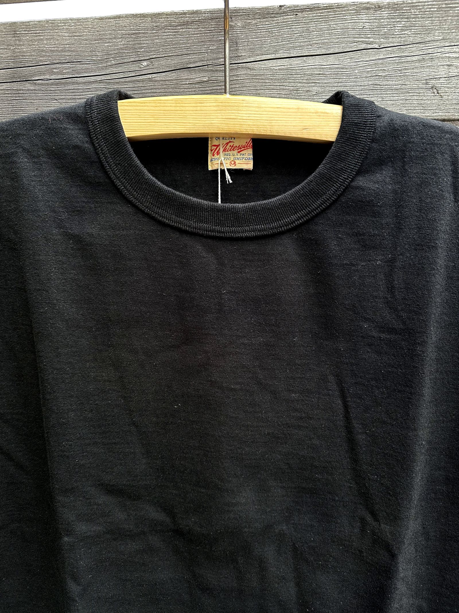 WHITESVILLE / ホワイツビル 14/- HALF SLEEVE RIB T-SHIRT / 半袖リブTシャツ / WV79147 ブラック(119)
