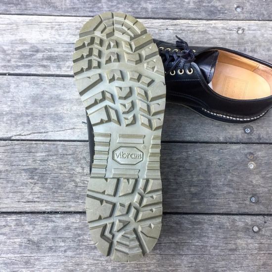 PLUSON SHOE SUPPLY / JOURNEY MAN - ワークオックスフォードプレントゥ ブラック