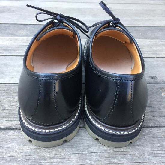 PLUSON SHOE SUPPLY / JOURNEY MAN - ワークオックスフォードプレントゥ ブラック