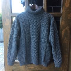 CARRAIG DONN(キャレイグドン) / トラディショナルアランタートルセーター グレー