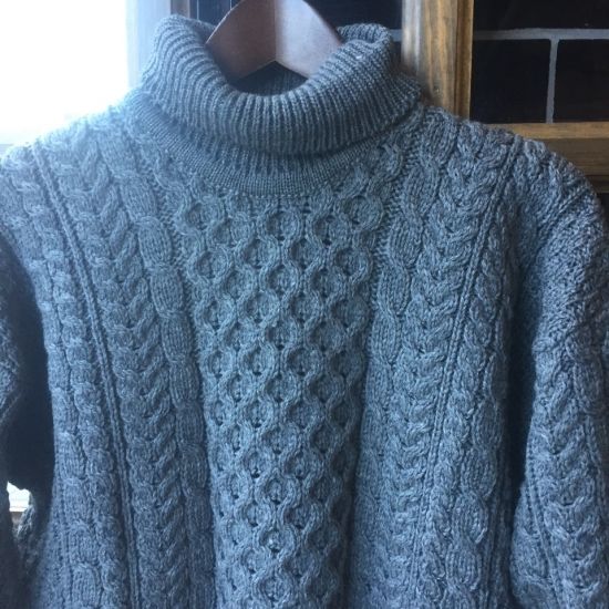 CARRAIG DONN(キャレイグドン) / トラディショナルアランタートルセーター グレー