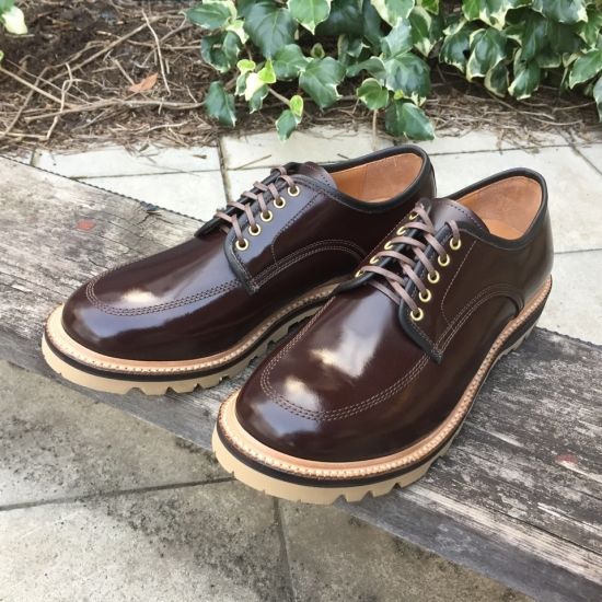 PLUSON SHOE SUPPLY / JOURNEY MAN - ワークオックスフォードモックトゥ ブラウン