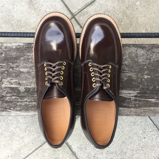 PLUSON SHOE SUPPLY / JOURNEY MAN - ワークオックスフォードモックトゥ ブラウン