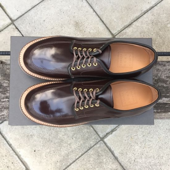 PLUSON SHOE SUPPLY / JOURNEY MAN - ワークオックスフォードモックトゥ ブラウン