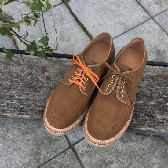 PLUSON SHOE SUPPLY / JOURNEY MAN - ワークオックスフォードモックトゥ スナッフスウェード