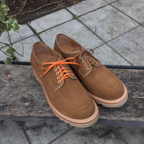 PLUSON SHOE SUPPLY / JOURNEY MAN - ワークオックスフォードモックトゥ スナッフスウェード
